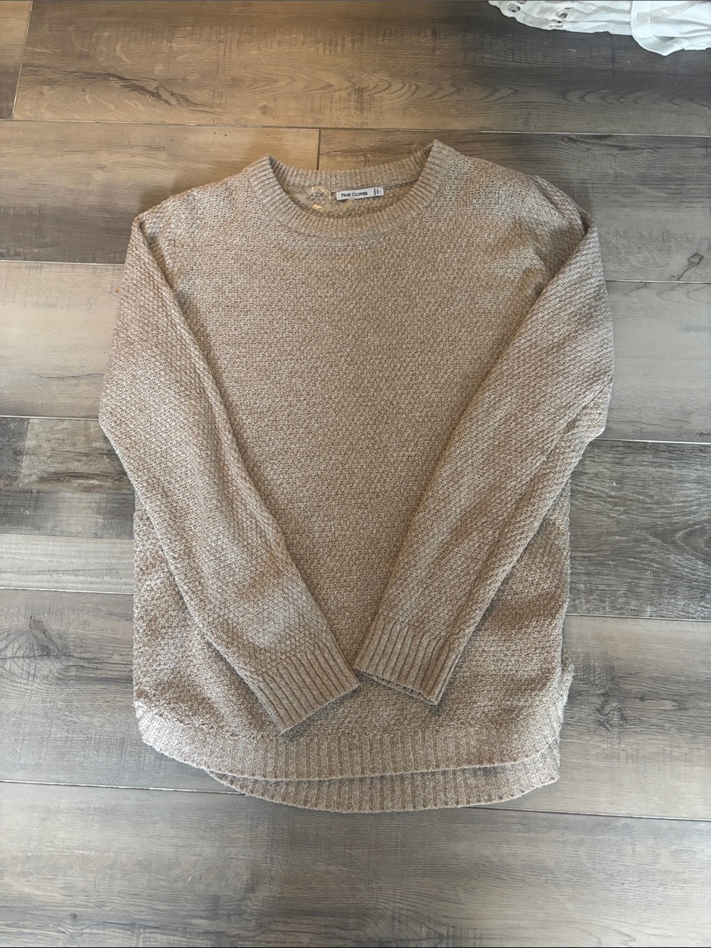Pink Clover Tunic Length Sweater